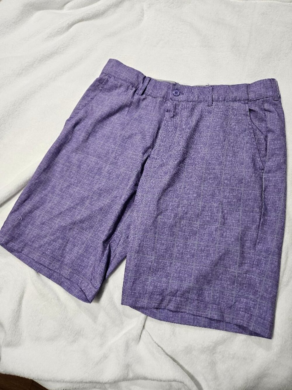 Head Purple Plaid Golf Shorts